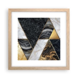 Pôster com moldura de carvalho claro - Pedra por pedra - 30x30 cm