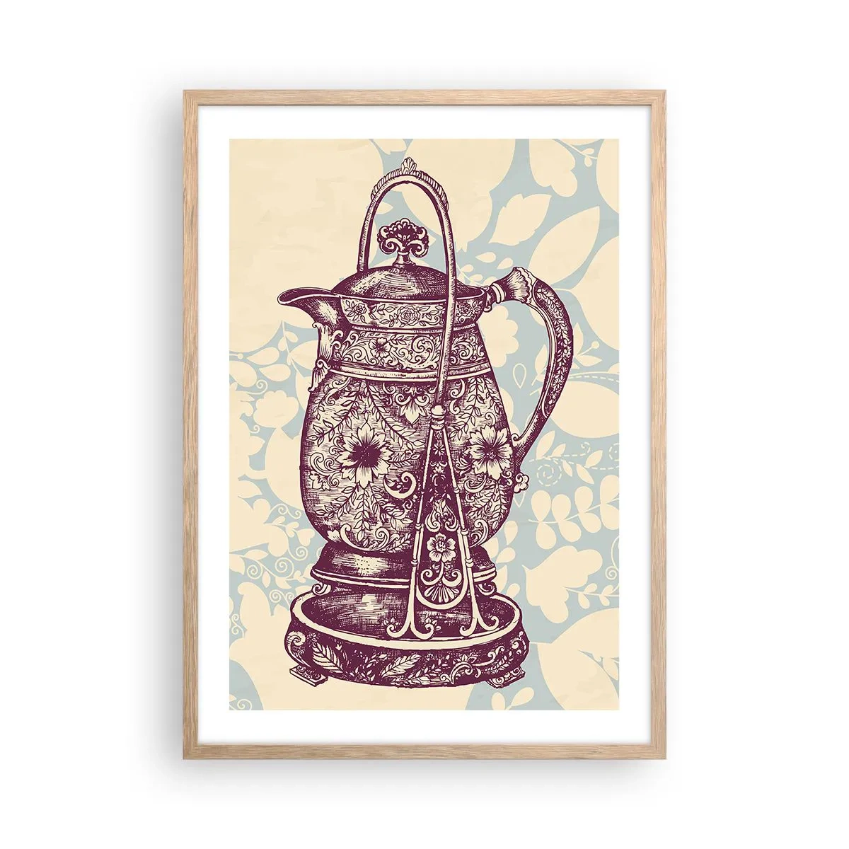 Pôster com moldura de carvalho claro - A beleza da vida cotidiana - 50x70 cm