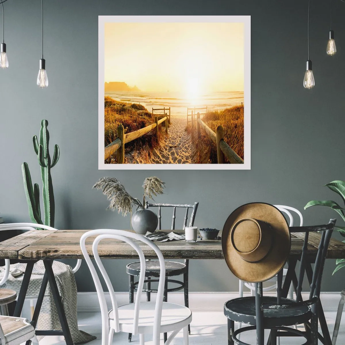 Pôster - Pelaa duna, em direção ao sol - 40x40 cm