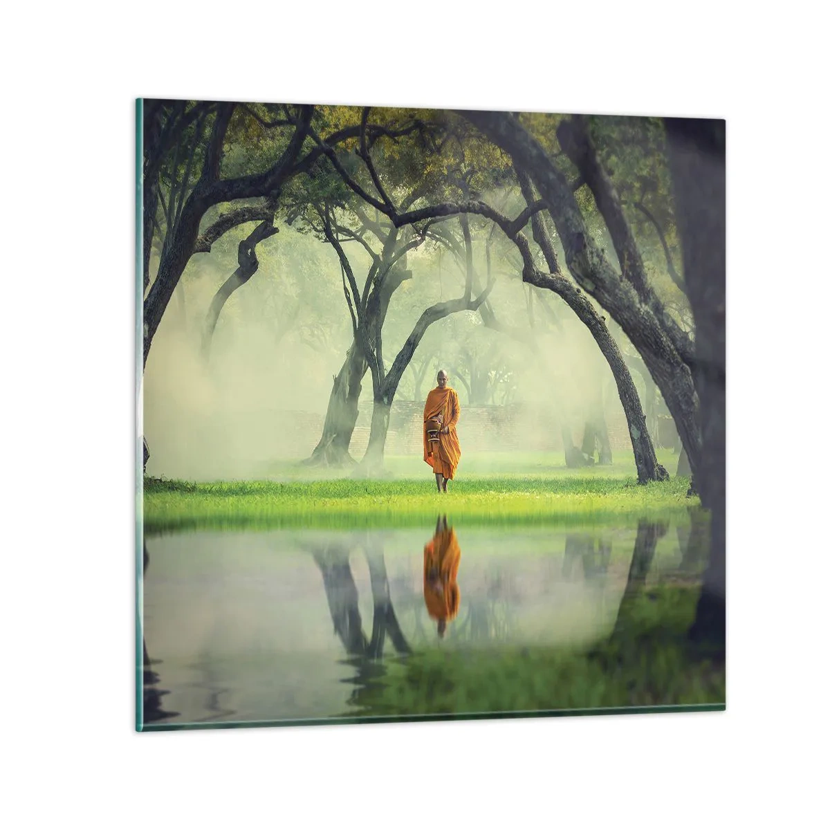 Quadro em vidro - A caminho da iluminação - 50x50 cm