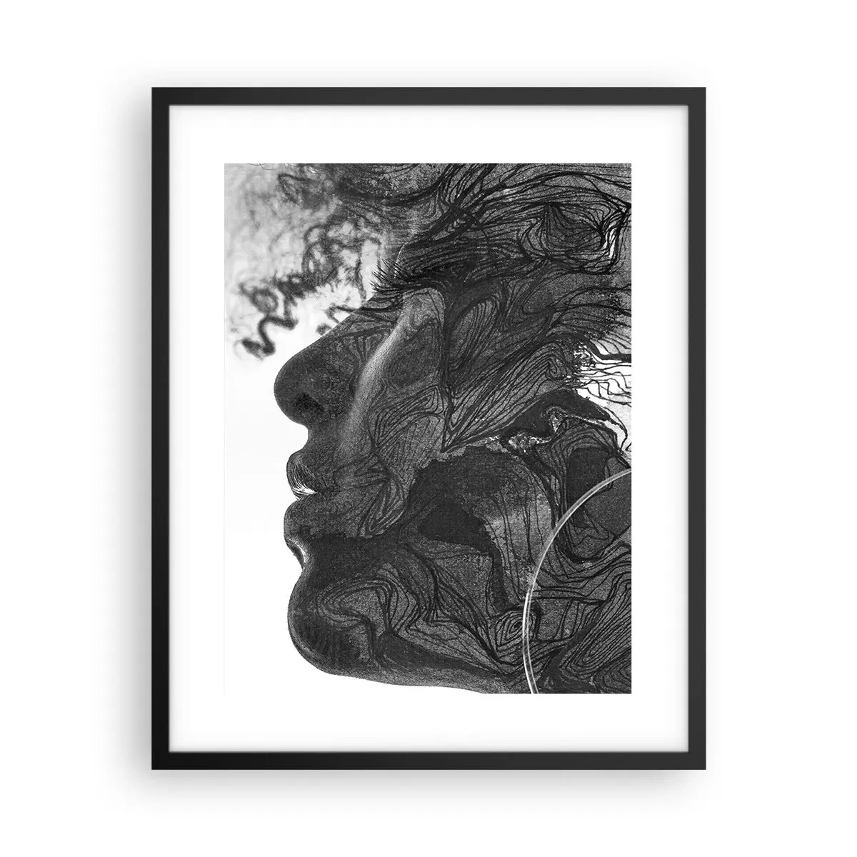 Pôster com moldura preta - Entrelaçados em sonhos - 40x50 cm