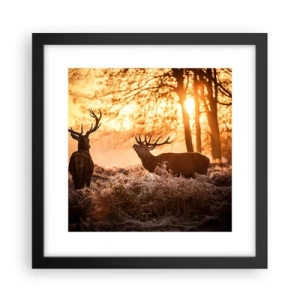Pôster com moldura preta - O sonho do caçador - 30x30 cm