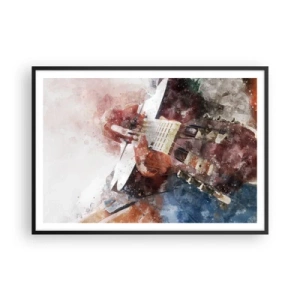 Pôster com moldura preta - E o que acha? - 100x70 cm