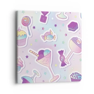 Quadro em tela - Tenha um aniversário todos os dias - 40x40 cm