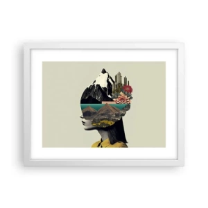 Pôster em moldura branca - Mulher – sempre um mistério - 40x30 cm