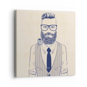 Quadro em tela - Alegre, masculino e elegante - 30x30 cm