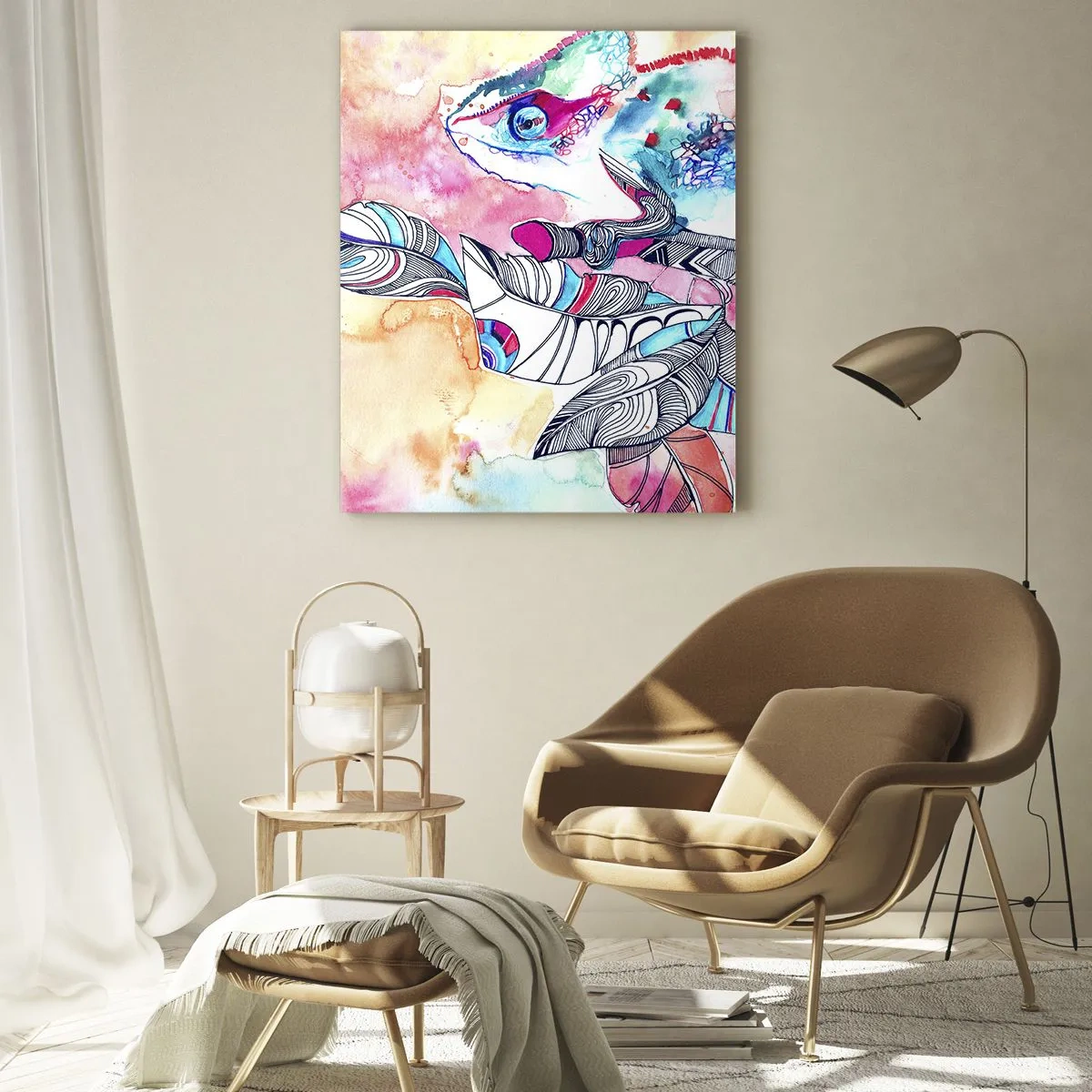 Quadro em vidro - Colorido como o nosso mundo - 80x120 cm
