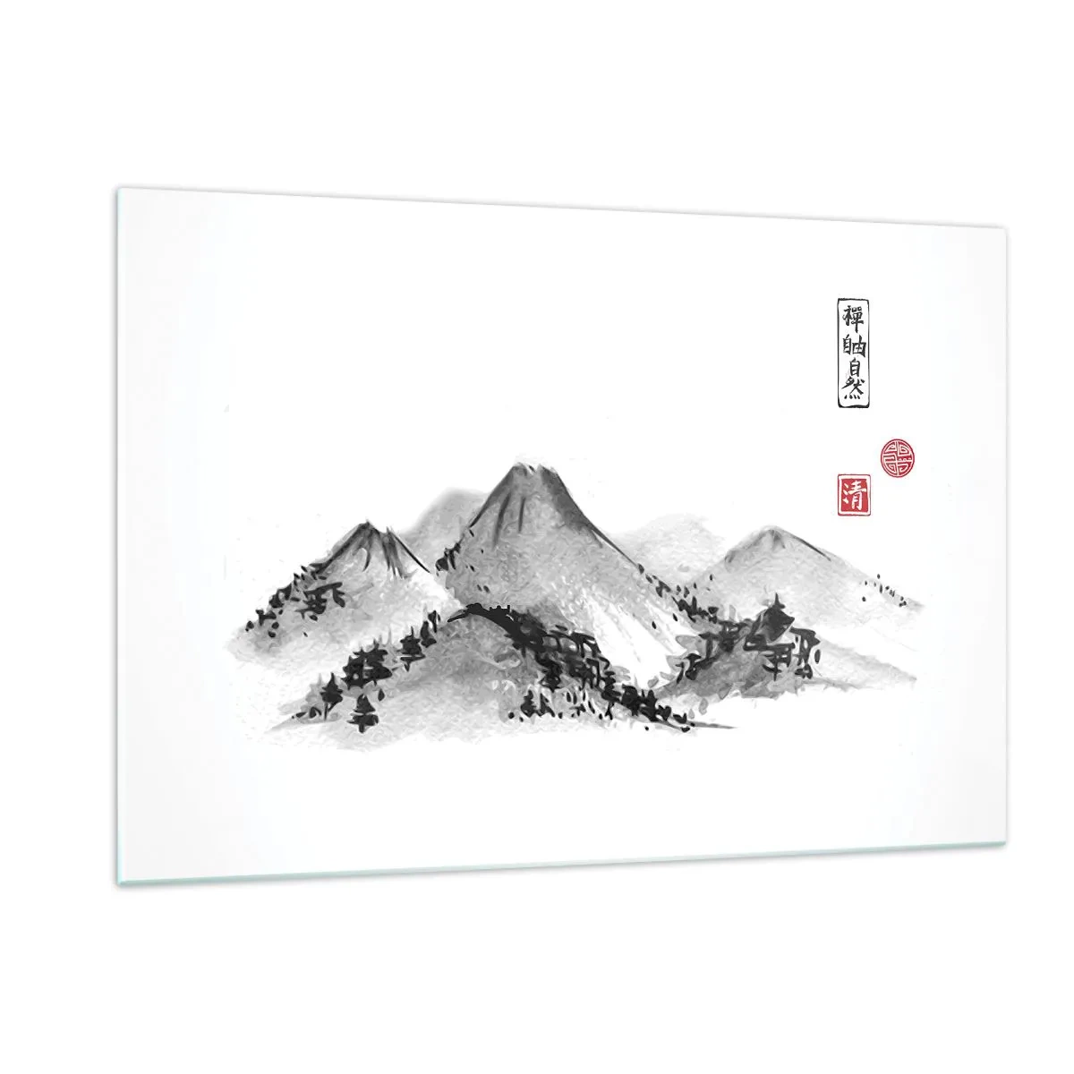 Quadro em vidro - Para além do vale - 120x80 cm