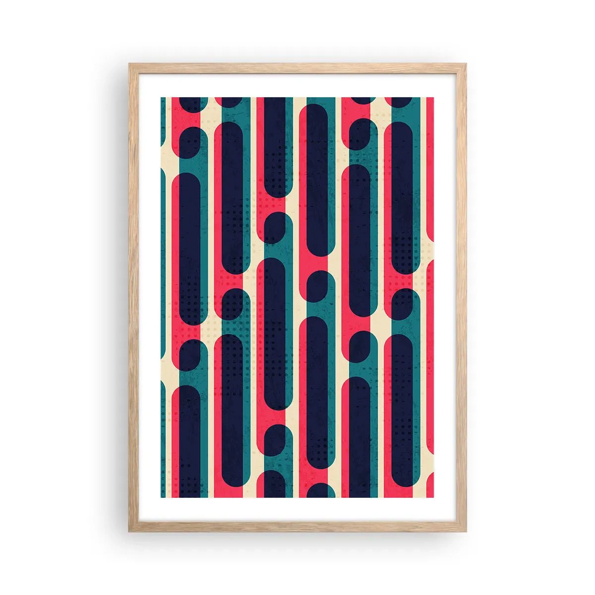 Pôster com moldura de carvalho claro - Avançado e profundo - 50x70 cm