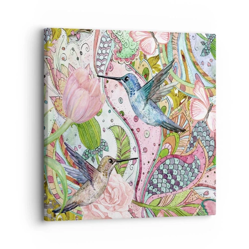 Quadro em tela - Emaranhados em trepadeiras - 30x30 cm