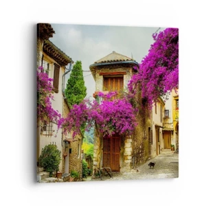 Quadro em tela - Sob um dossel de flores - 40x40 cm