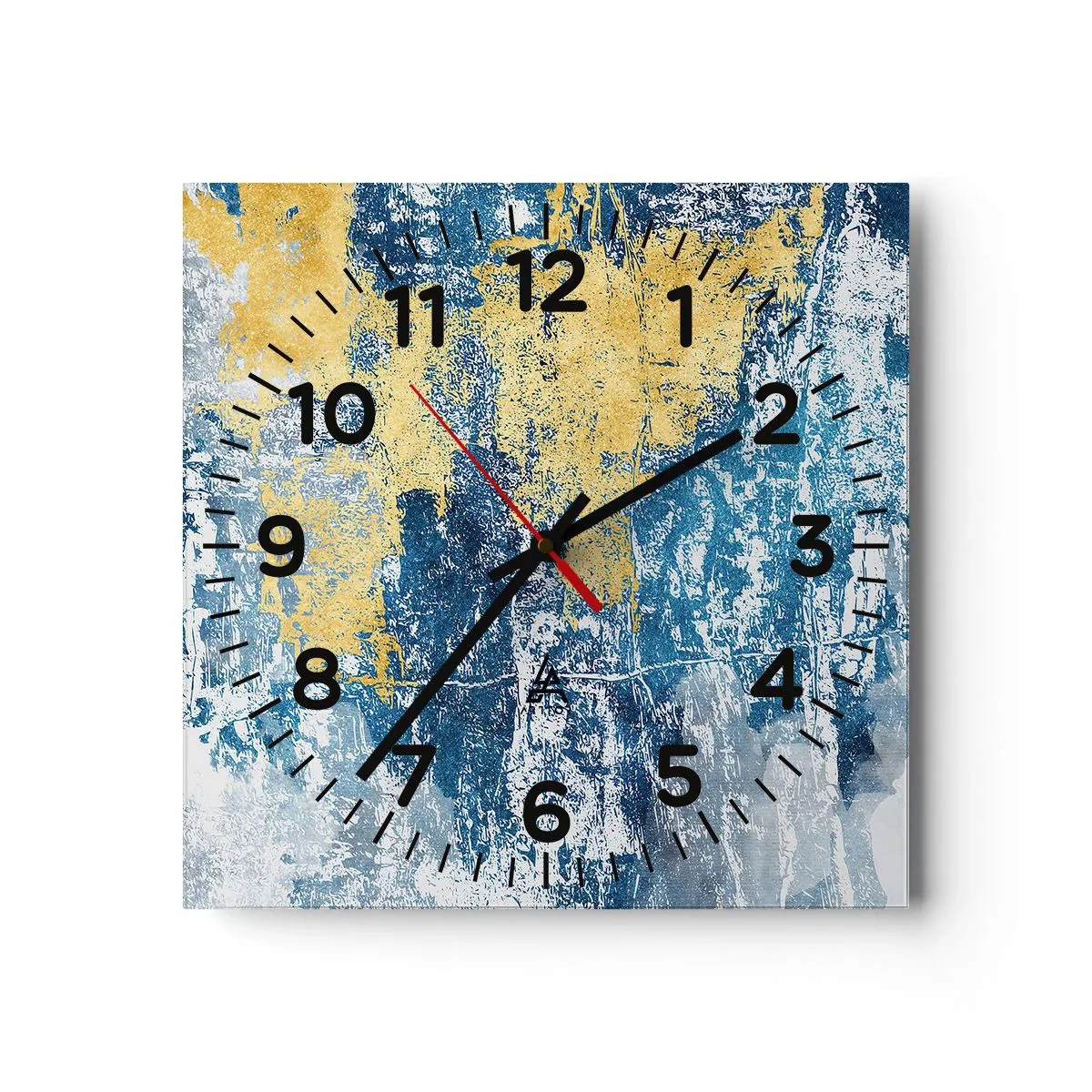 Relógio de parede - Relógio em vidro - Abstração cheia de clima - 40x40 cm