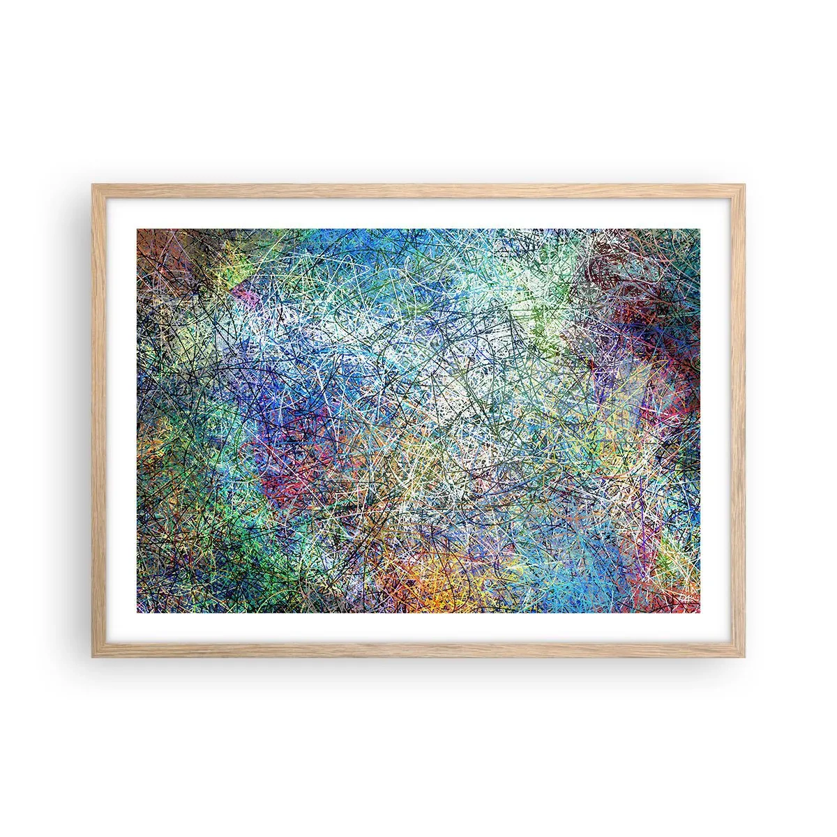 Pôster com moldura de carvalho claro - Não é assim tão simples - 70x50 cm