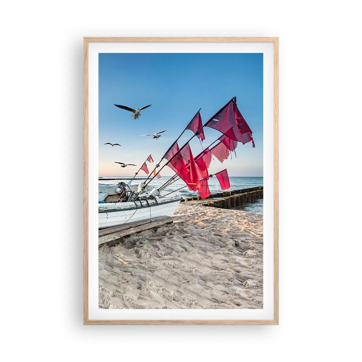 Pôster com moldura de carvalho claro - Um merecido descanso - 61x91 cm