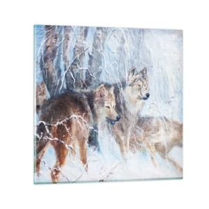 Quadro em vidro - Atenção! Está a vir... - 60x60 cm