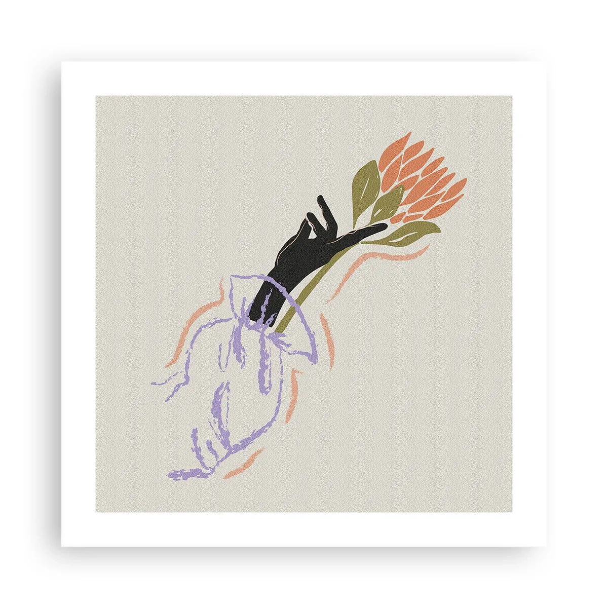 Pôster - Toque fraterno - 50x50 cm