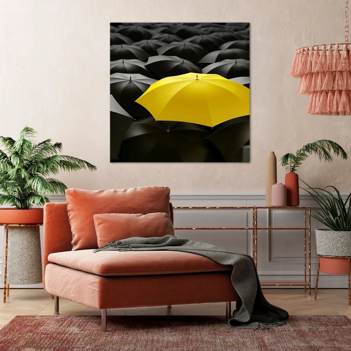 Quadro em tela - Adeus à tristeza - 30x30 cm