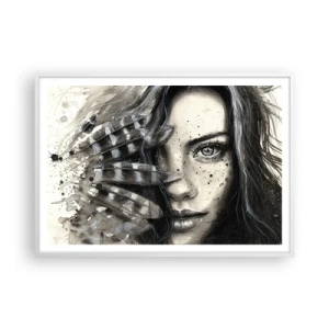 Pôster em moldura branca - Beleza selvagem - 100x70 cm