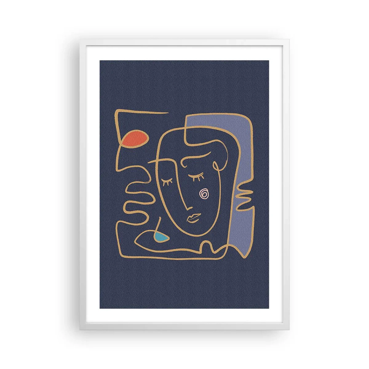 Pôster em moldura branca - Nos pensamentos - 50x70 cm