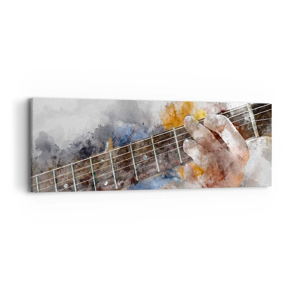 Quadro em tela - Poesia entre as cordas - 90x30 cm
