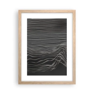 Pôster com moldura de carvalho claro - Ritmo e sotaque - 30x40 cm