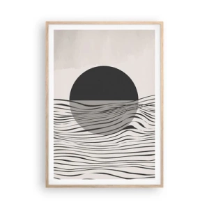 Pôster com moldura de carvalho claro - Composição da metade - 70x100 cm
