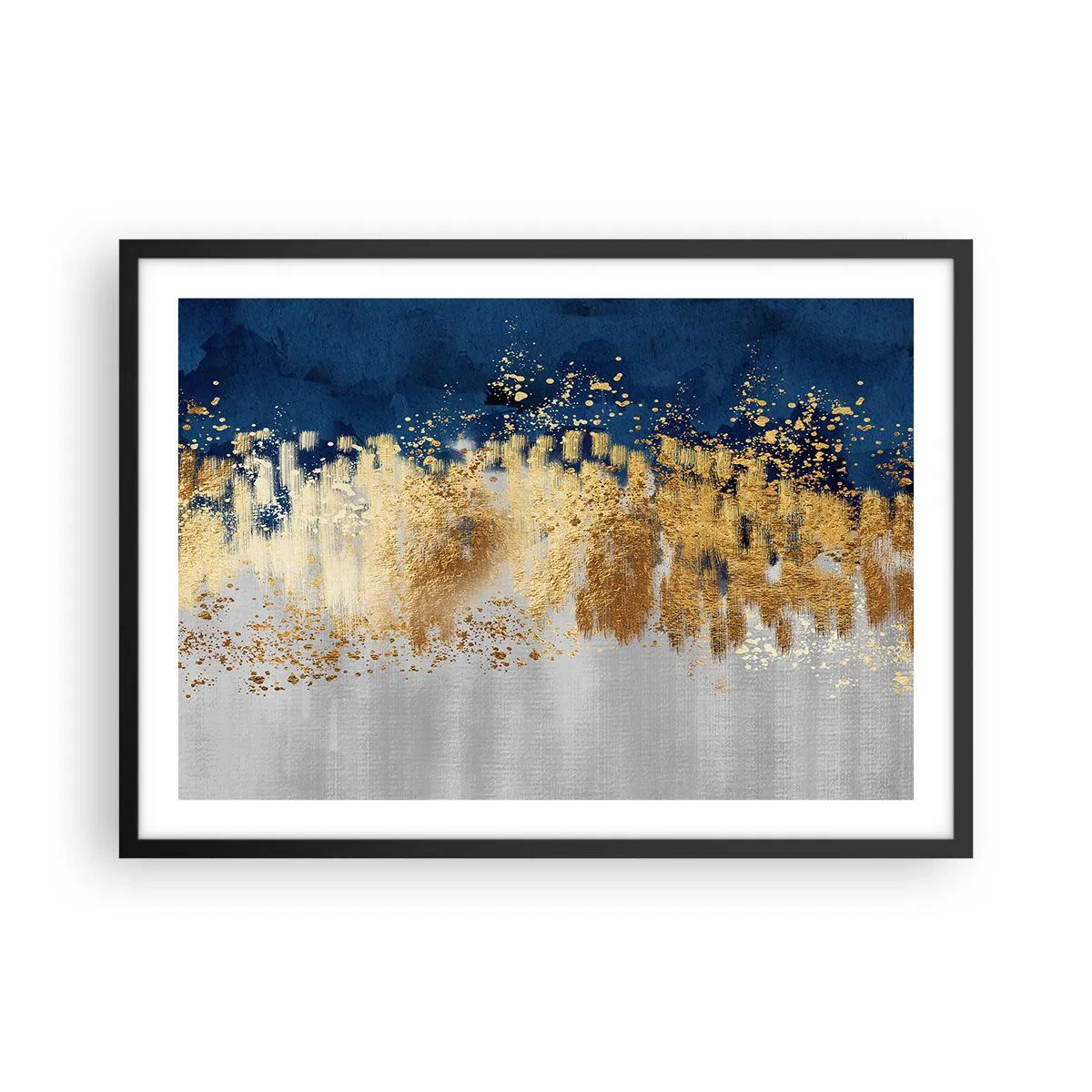 Pôster com moldura preta - Uma composição moderna com brilho - 70x50 cm
