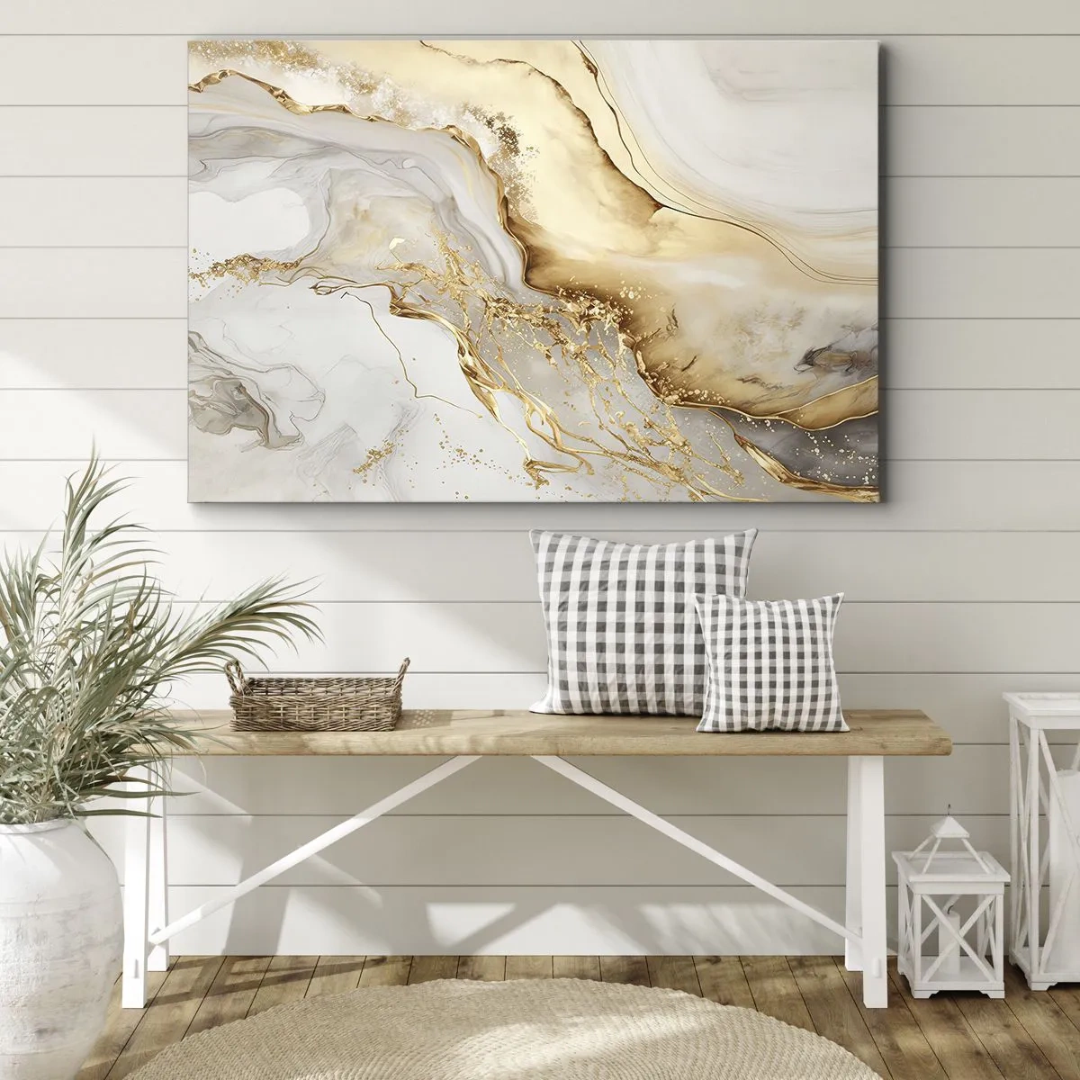 Quadro em tela - Abstração: beleza e bondade - 70x50 cm