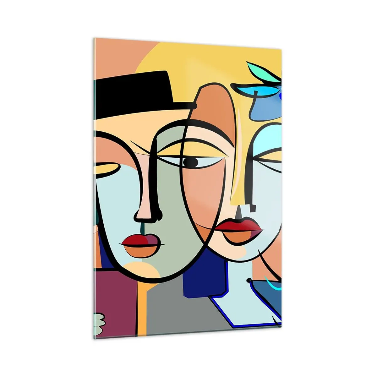 Quadro em vidro - O randez vous de Picasso - 50x70 cm