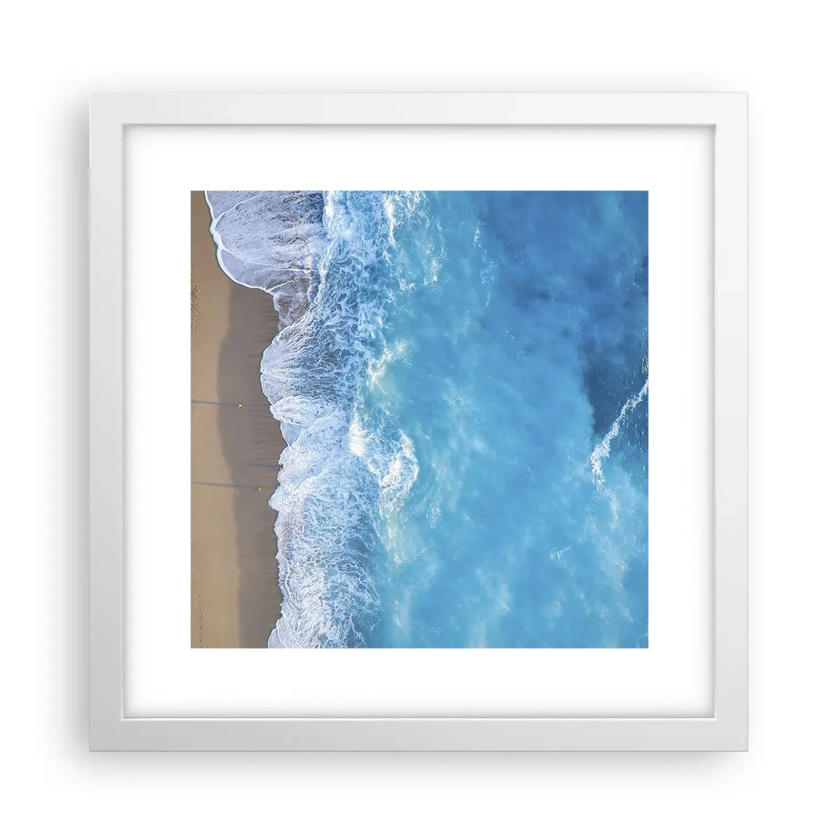 Pôster em moldura branca - O poder do azul - 30x30 cm