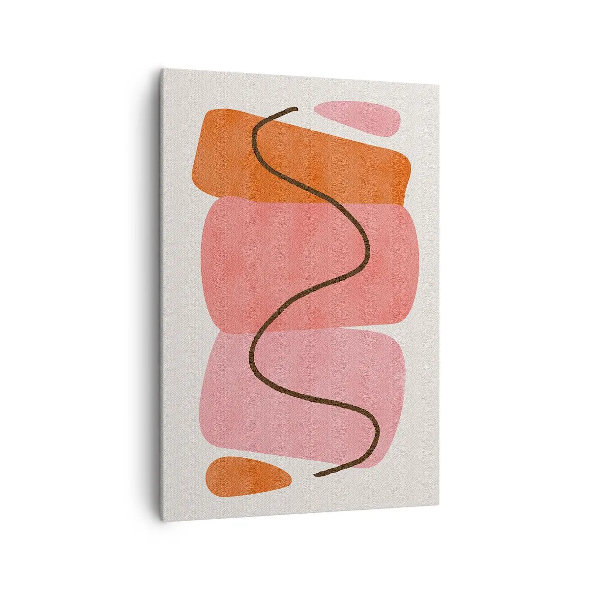 Quadro em tela - Movimento suave de formas - 70x100 cm