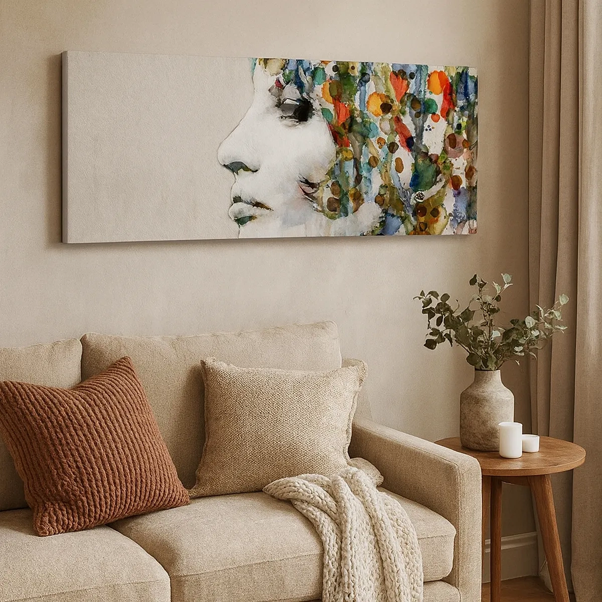 Quadro em tela - Emergida das cinzas - 30x30 cm