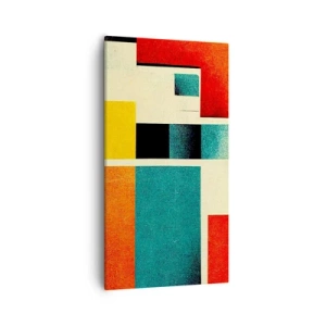 Quadro em tela - Abstração geométrica – boa energia - 55x100 cm