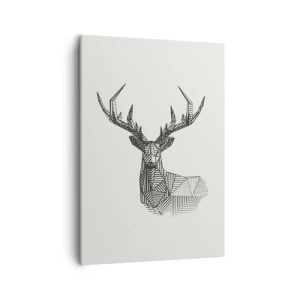 Quadro em tela - Veado em estilo cubista - 50x70 cm