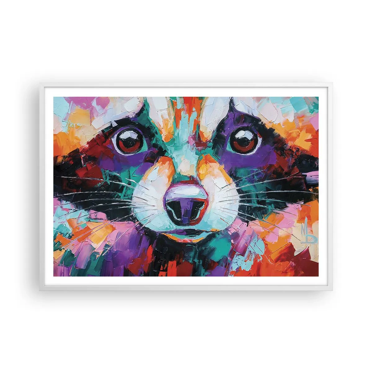 Pôster em moldura branca - Apenas boas emoções - 100x70 cm