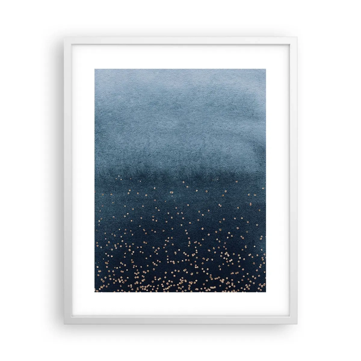 Pôster em moldura branca - Composição – fases azuis - 40x50 cm