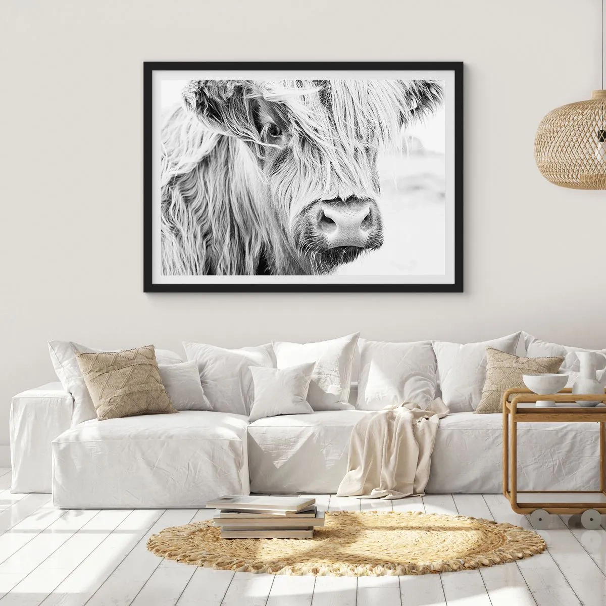 Pôster com moldura preta - Natureza selvagem escocesa - 91x61 cm