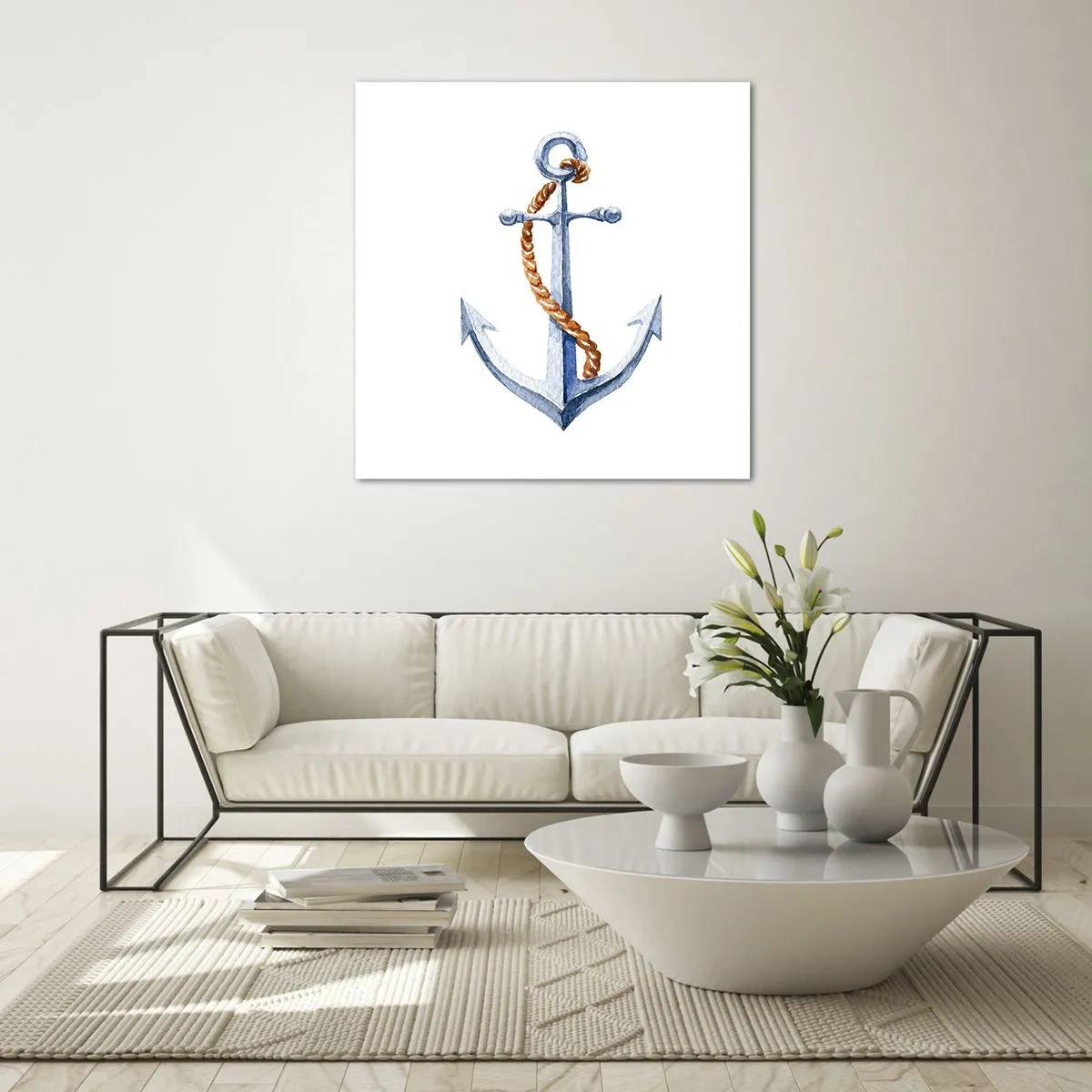 Quadro em vidro - Ahoy aventura! - 70x70 cm