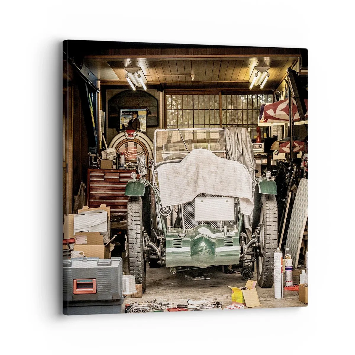 Quadro em tela - De volta ao passado - 30x30 cm