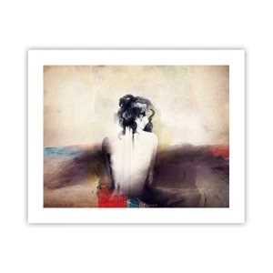 Pôster - Linhas suaves, formas ovais - 50x40 cm