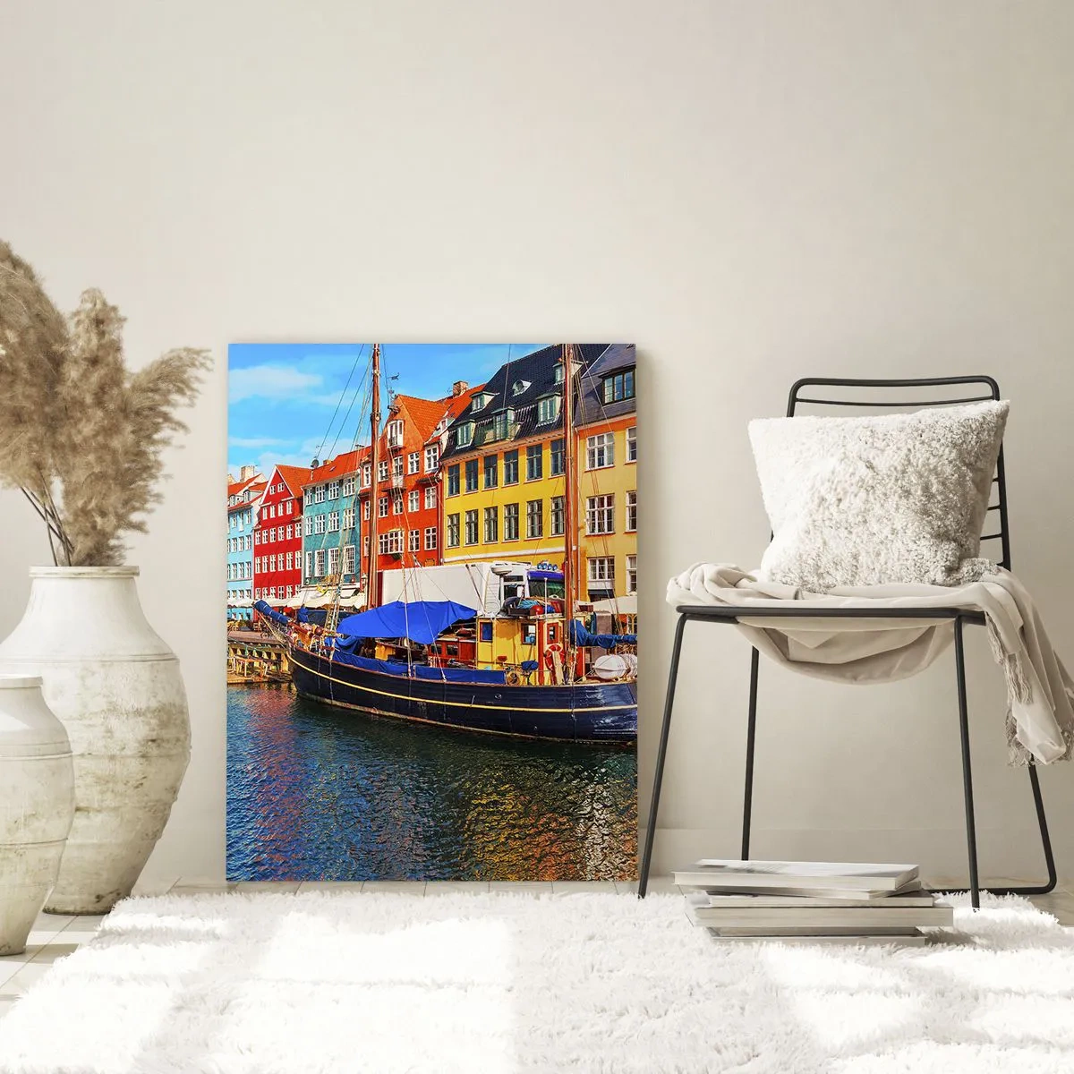 Quadro em vidro - Orla alegre  - 50x70 cm
