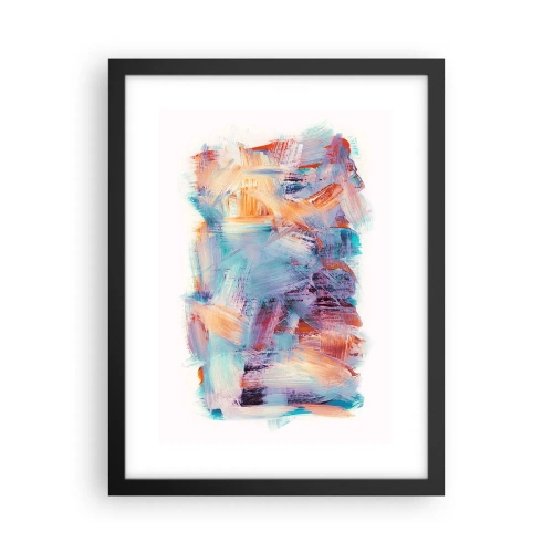 Pôster com moldura preta - Uma bagunça colorida - 30x40 cm