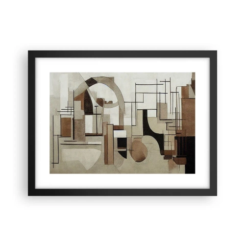 Pôster com moldura preta - Paisagem urbana 2.0 - 40x30 cm