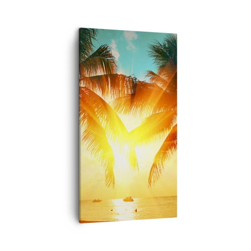 Quadro em tela - Casal exótico - 45x80 cm