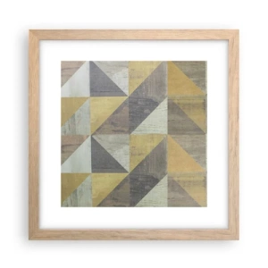 Pôster com moldura de carvalho claro - Em ângulo com um triângulo - 30x30 cm