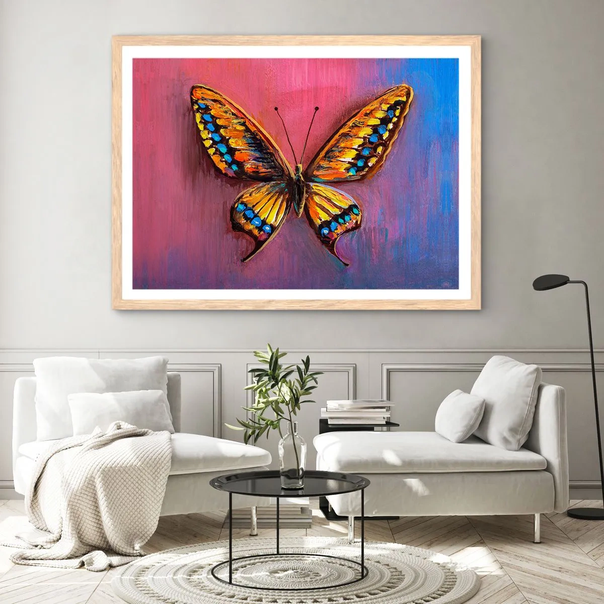 Pôster com moldura de carvalho claro - Uma joia da natureza - 100x70 cm