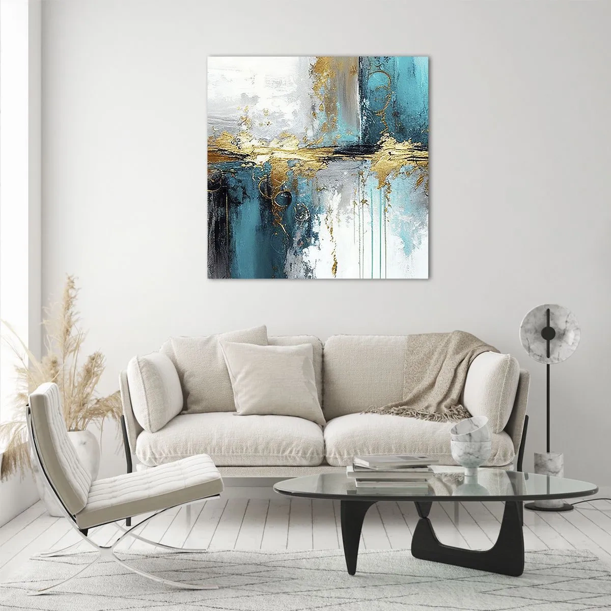 Quadro em vidro - Tudo flui - 70x70 cm