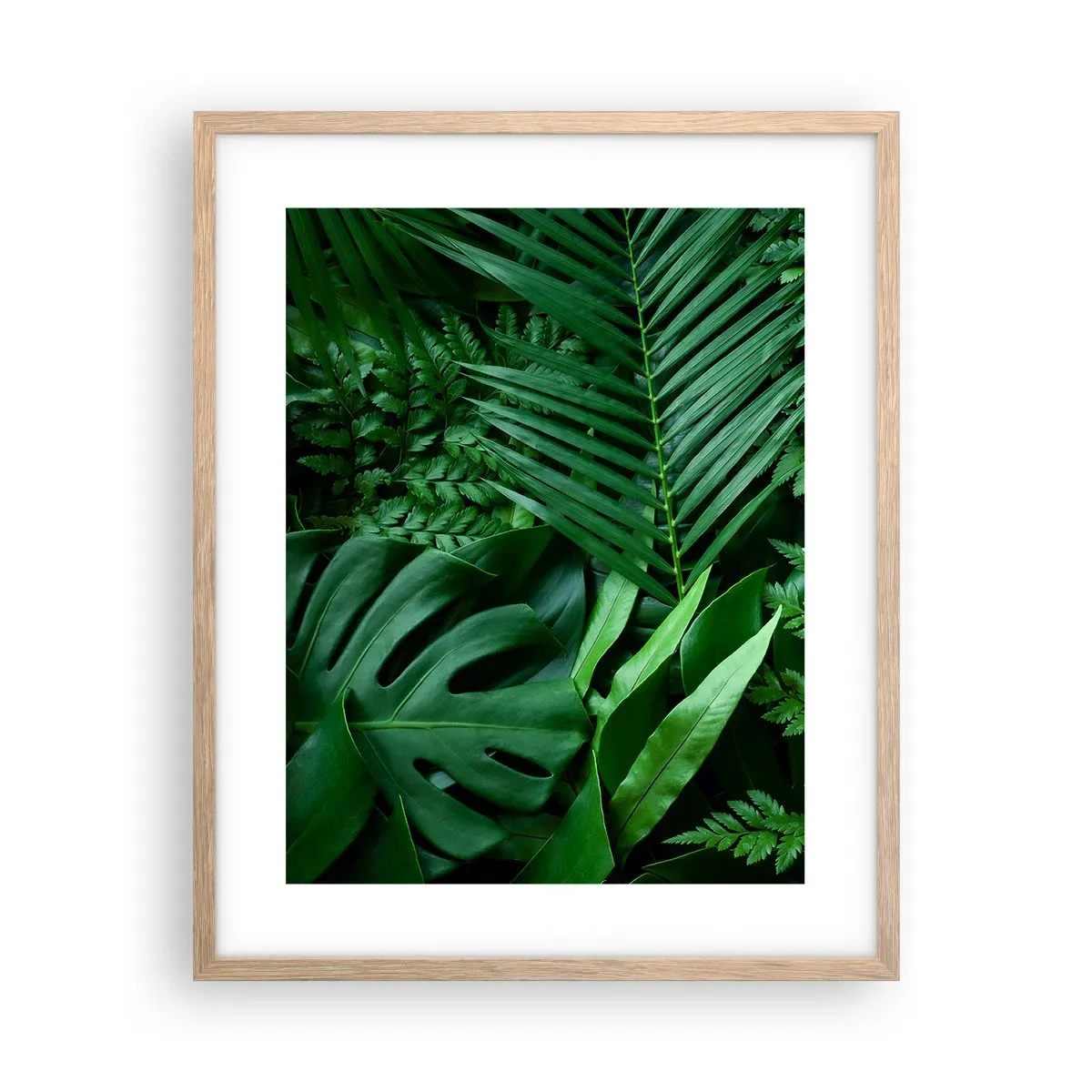 Pôster com moldura de carvalho claro - Envolto em verde - 40x50 cm