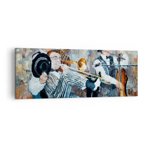 Quadro em tela - Todo aquele jazz - 140x50 cm