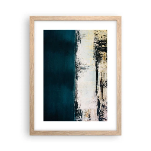 Pôster com moldura de carvalho claro - Composição horizontal - 30x40 cm